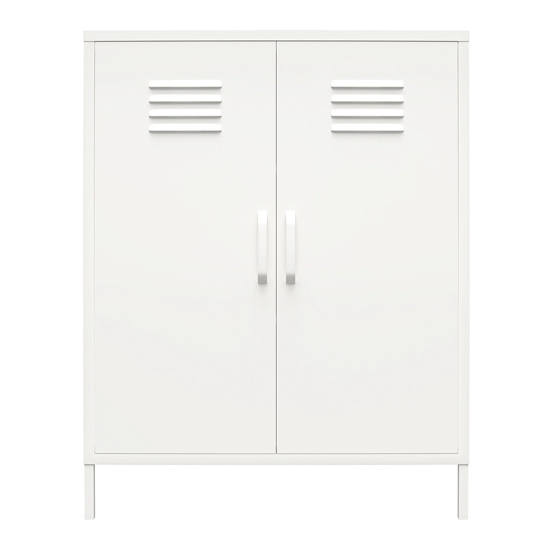 Marina Metal Storage Cabinet With 2 Doors In White