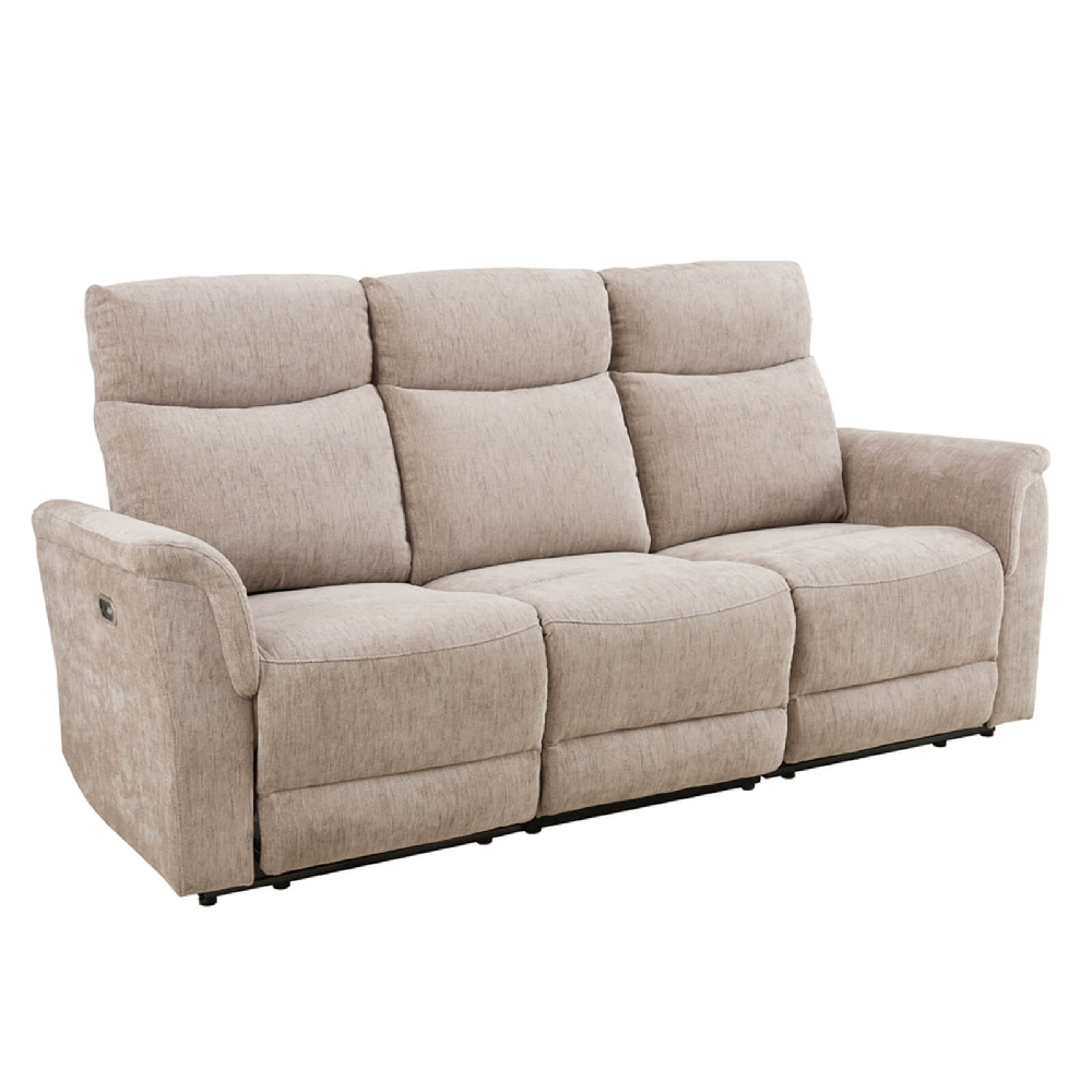 Read more about Marinette fabric 3 seater electric recliner sofa in mocha