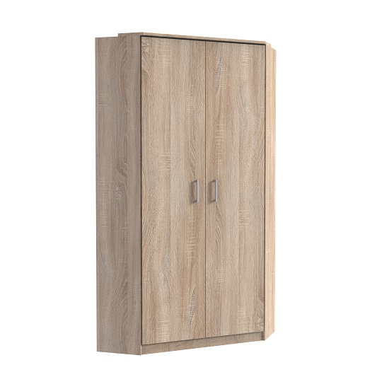 Read more about Marino wooden corner wardrobe in oak effect with 2 doors