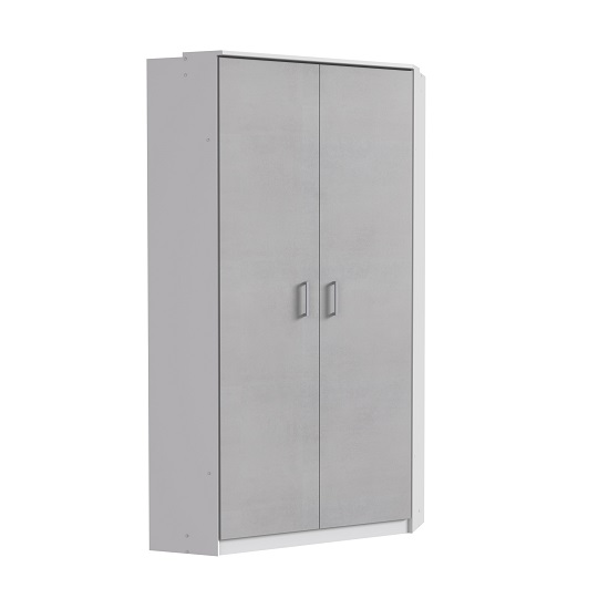 Read more about Marino wooden corner wardrobe in white and light grey