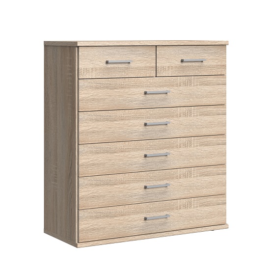 Read more about Marino wooden chest of drawers wide in oak effect and 7 drawers