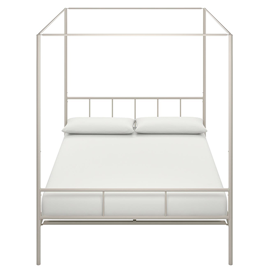 Montville Canopy Metal King Size Bed In White_4