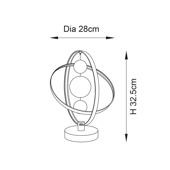 Marion Clear Glass Suspended Spheres Table Lamp In Gold_9