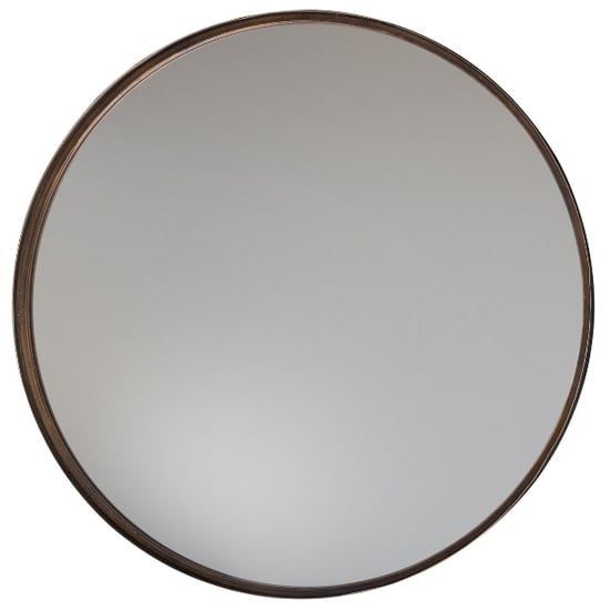 Marion Large Round Wall Bedroom Mirror In Bronze Frame_2