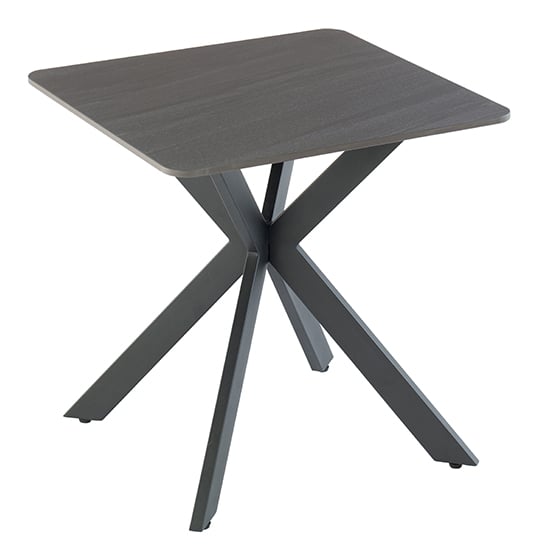 Product photograph of Marion Sintered Stone End Table In Sand Black With Black Legs from Furniture in Fashion