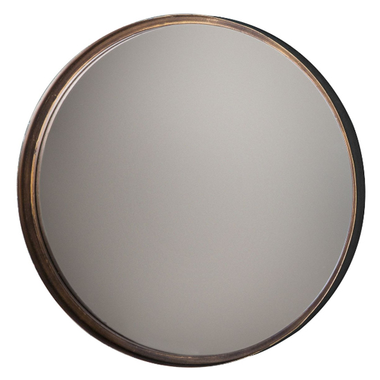 Marion Small Round Wall Bedroom Mirror In Bronze Frame_2