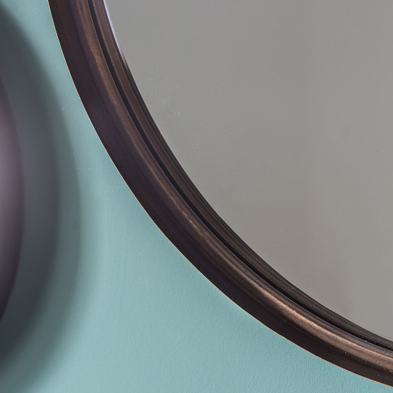 Marion Small Round Wall Bedroom Mirror In Bronze Frame_3