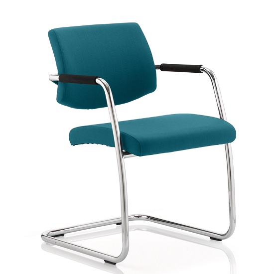 Read more about Marisa office chair in kingfisher with cantilever frame