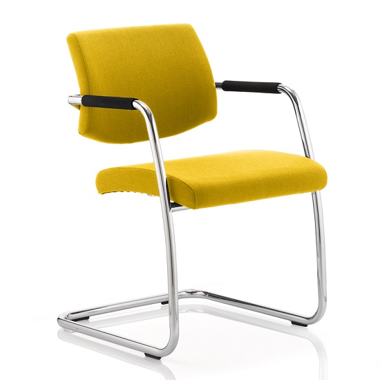 Read more about Marisa office chair in yellow with cantilever frame