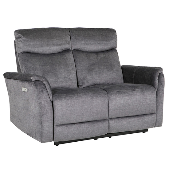 Product photograph of Maritime Electric Recliner Fabric 2 Seater Sofa In Graphite from Furniture in Fashion