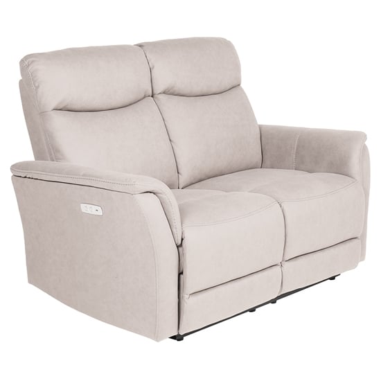 Maritime Electric Recliner Fabric 2 Seater Sofa In Taupe_1