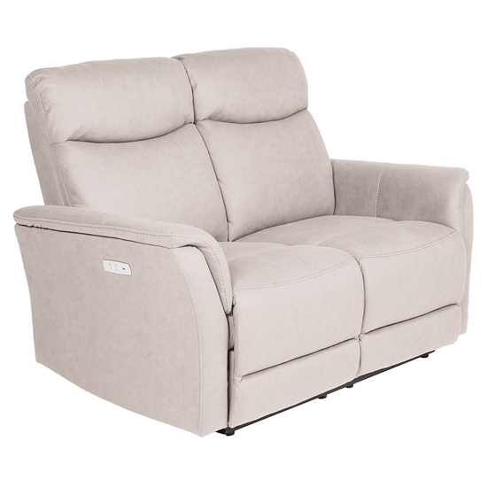 Read more about Maritime electric recliner fabric 2 seater sofa in taupe