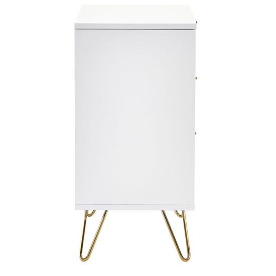 Marius Wooden Chest Of 3 Drawers In Matt White