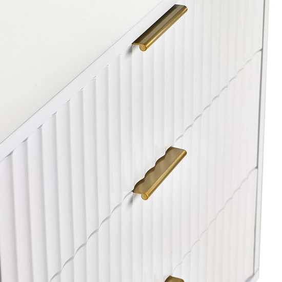 Marius Wooden Chest Of 3 Drawers In Matt White