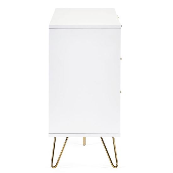 Marius Wooden Chest Of 6 Drawers In Matt White