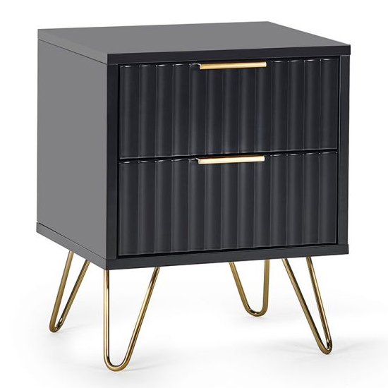 Marius Wooden Lamp Table With 2 Drawers In Matt Black_3