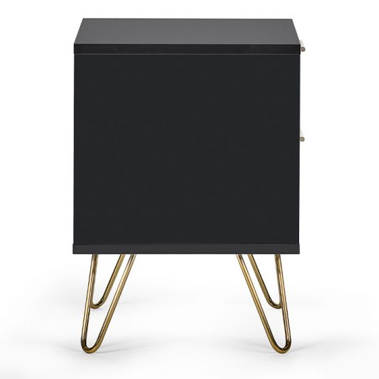Marius Wooden Lamp Table With 2 Drawers In Matt Black_6