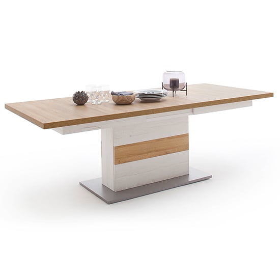 Read more about Marka extending wooden dining table in pinie aurelio