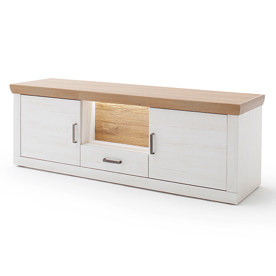 Marka Large TV Stand In Pinie Aurelio With 2 Doors And LED_3