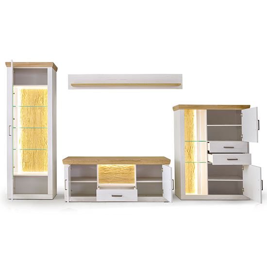 Marka Living Room Furniture Set 1 In Pinie Aurelio With LED_4