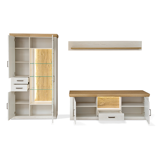 Marka Living Room Furniture Set 2 In Pinie Aurelio With LED_4