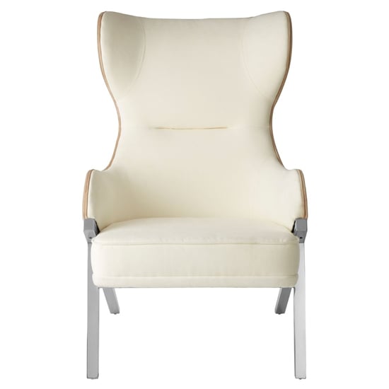 Markeb Upholstered Fabric Bedroom Chair In White