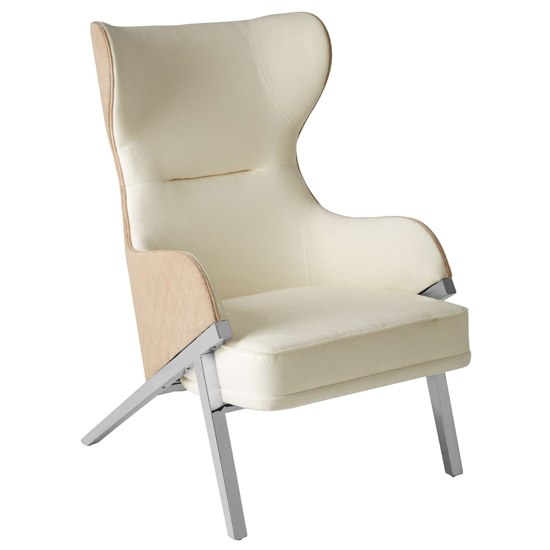 Photo of Markeb upholstered fabric bedroom chair in white