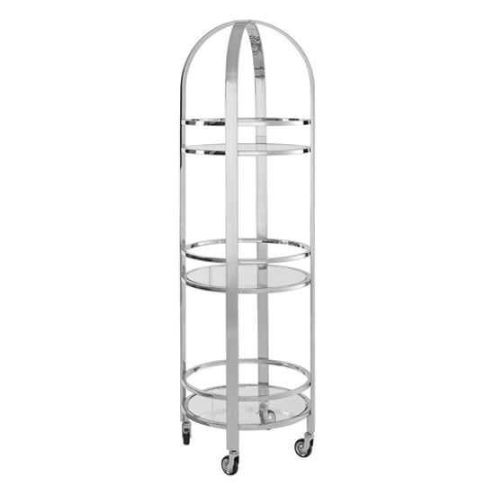 Read more about Markeb glass 3 shelves drinks trolley with silver steel frame