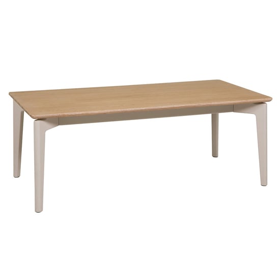 Photo of Marlon wooden coffee table in oak and taupe