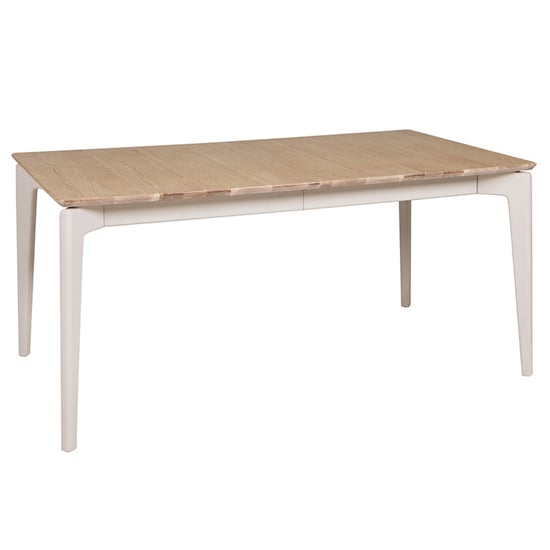 Product photograph of Marlon Wooden Extending Dining Table In Oak And Taupe from Furniture in Fashion