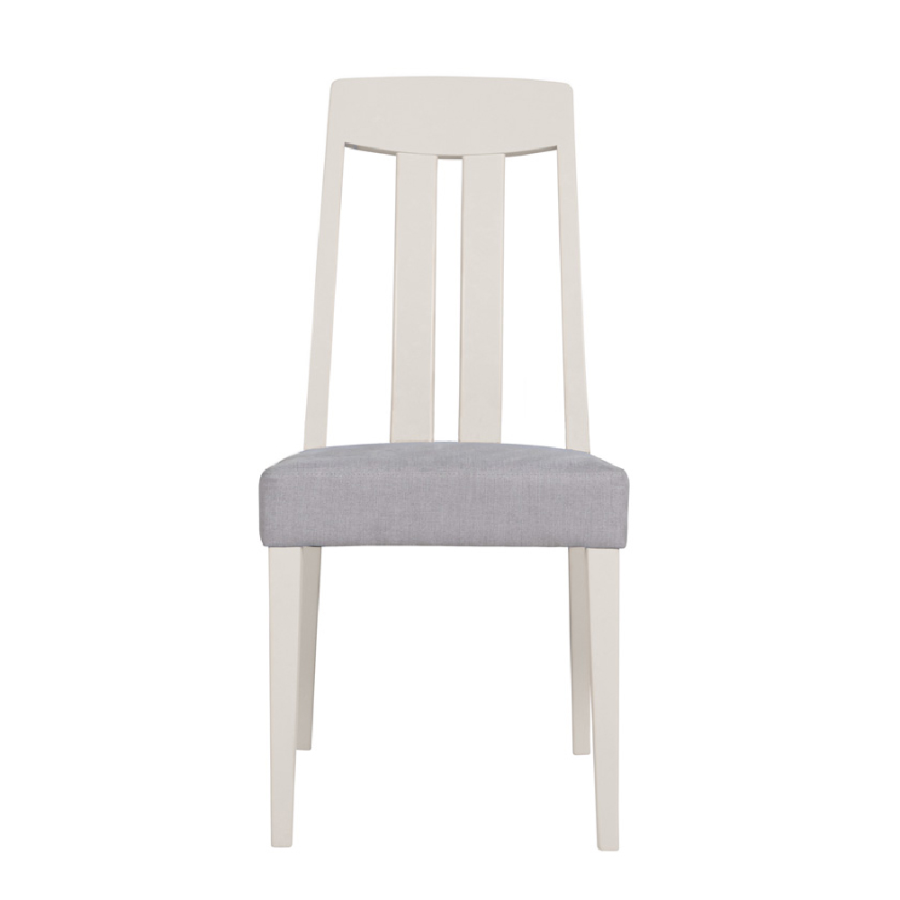 Mainz Taupe Wooden Dining Chairs With Fabric Seat In Pair