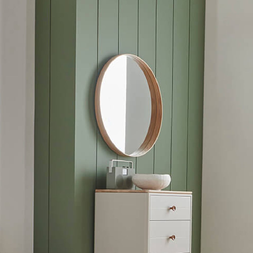 Read more about Mainz wooden round mirror in natural