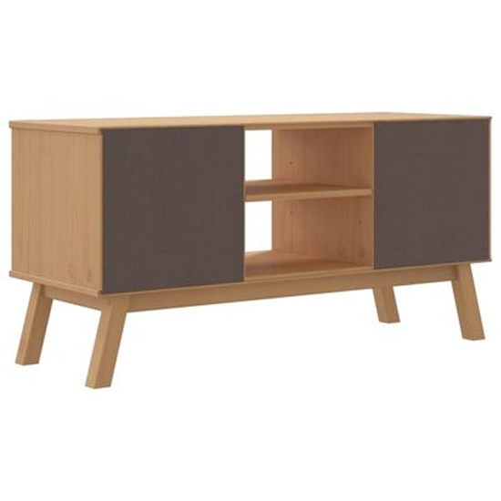 Marlow Wooden TV Stand With 2 Doors In Brown