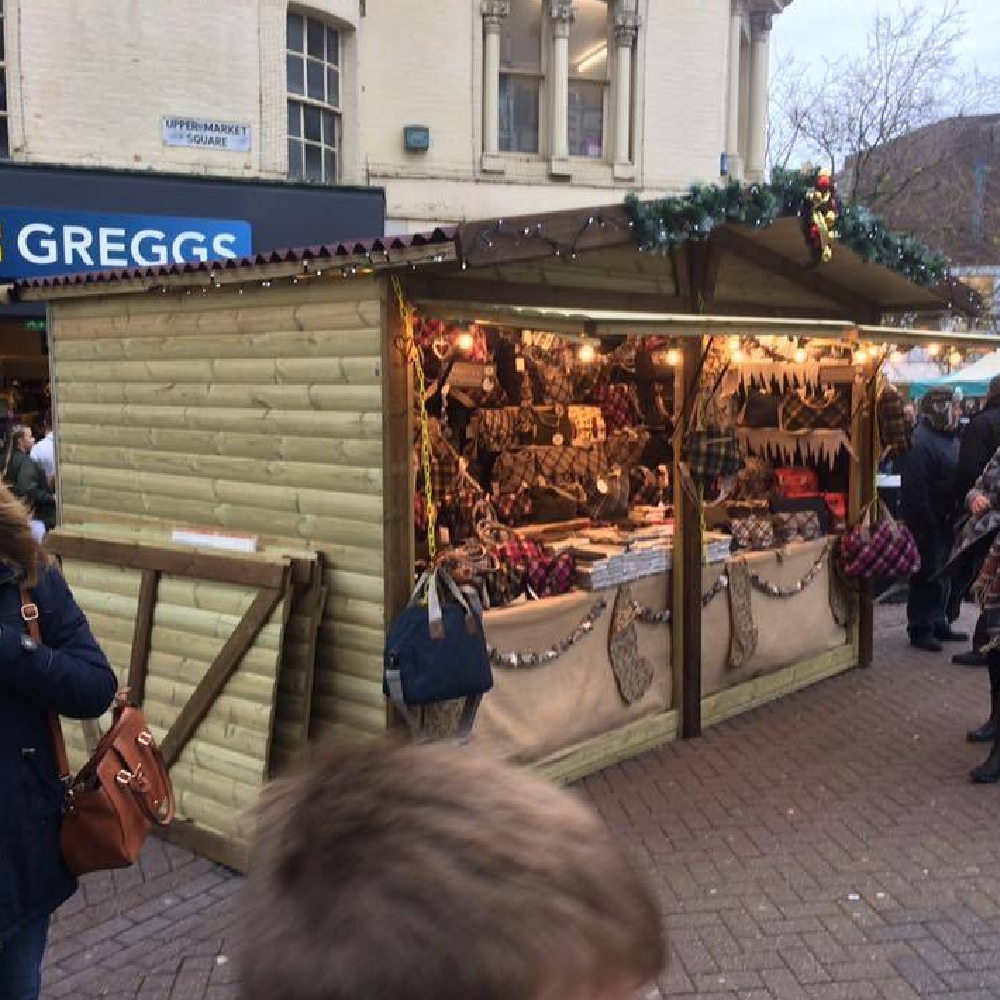 Marne Large Wooden Garden Market Chalet In Natural