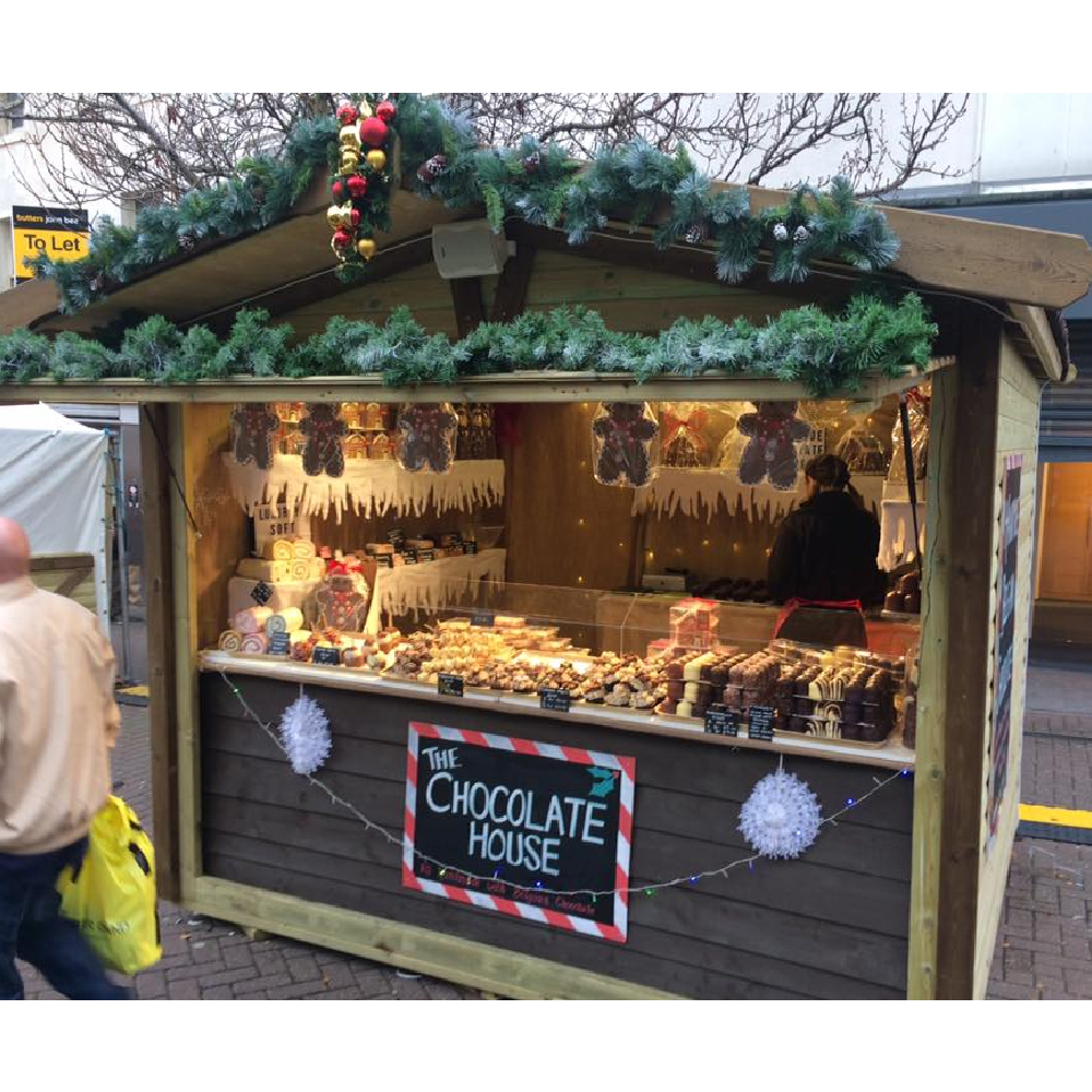 Marne Small Wooden Garden Market Chalet In Natural