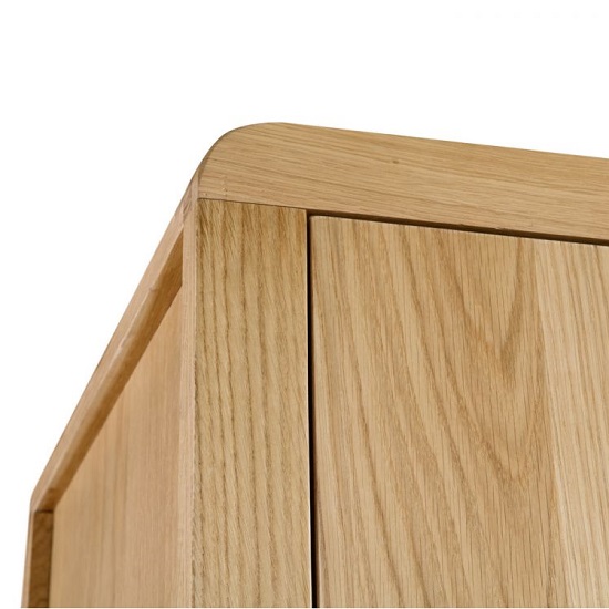 Camber Wooden Wardrobe In Waxed Oak With Two Doors