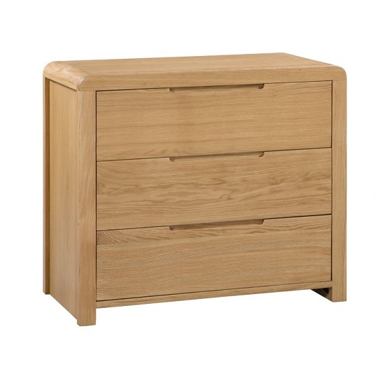 Camber Wooden Chest Of Drawers In Waxed Oak Finish