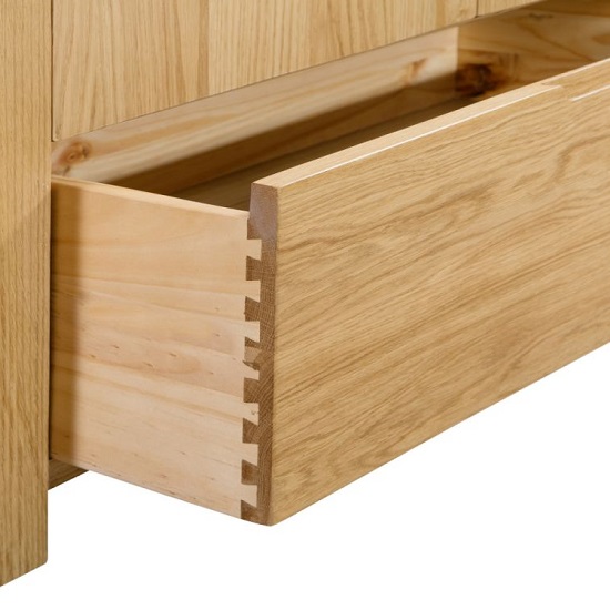 Camber Wooden Chest Of Drawers In Waxed Oak Finish_4