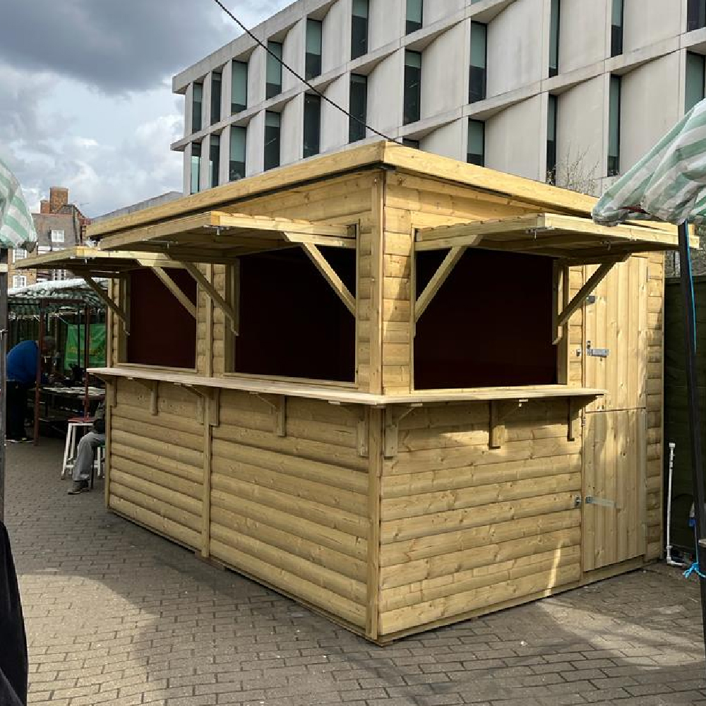 Marne Wooden Garden Catering Market Chalet In Natural
