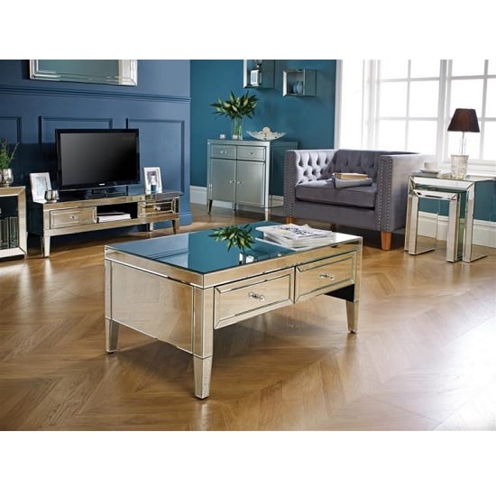 Marnie Mirrored Rectangular Coffee Table With 2 Drawers_3