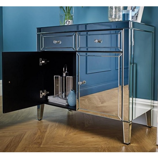 Marnie Mirrored Sideboard With 2 Doors And 2 Drawers_2