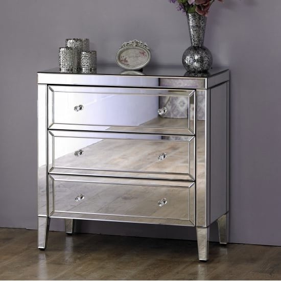 Read more about Marnie modern mirrored chest of drawers with 3 drawers