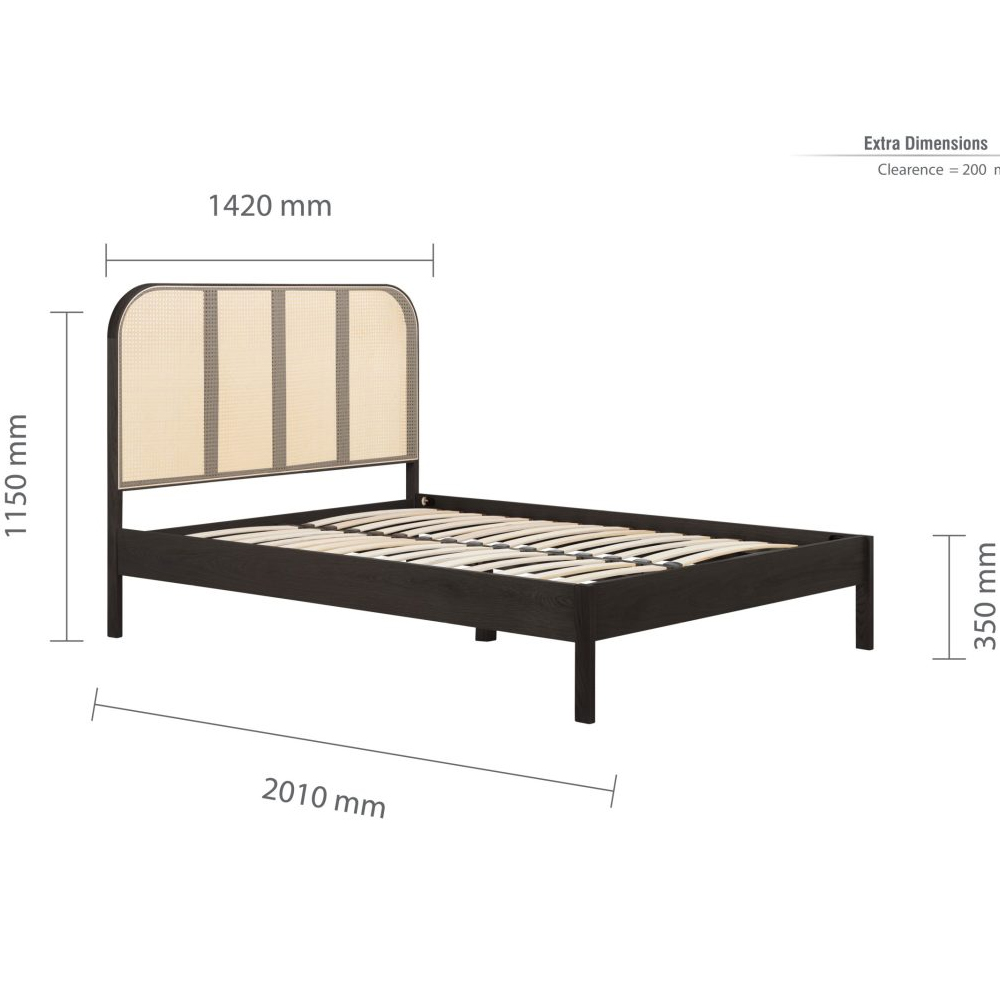 Marot Wooden Double Bed In Black