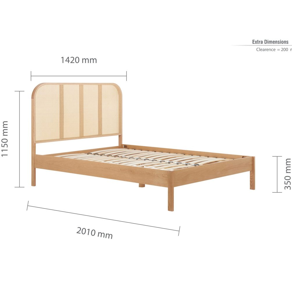 Marot Wooden Double Bed In Oak