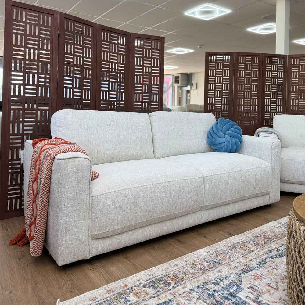 Marqen Fabric 3+2+1 Seater Sofa Set in Light Beige