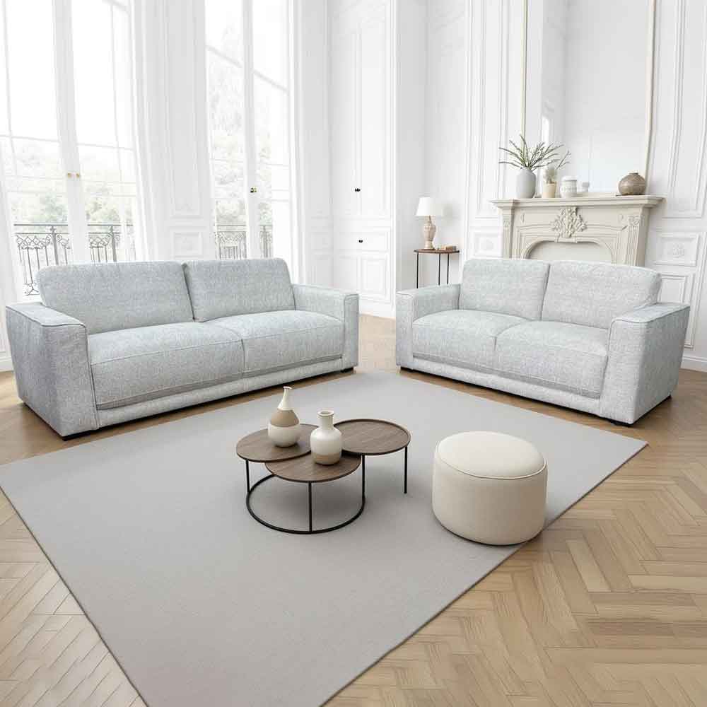 Marqen Fabric 3+2 Seater Sofa Set in Light Beige