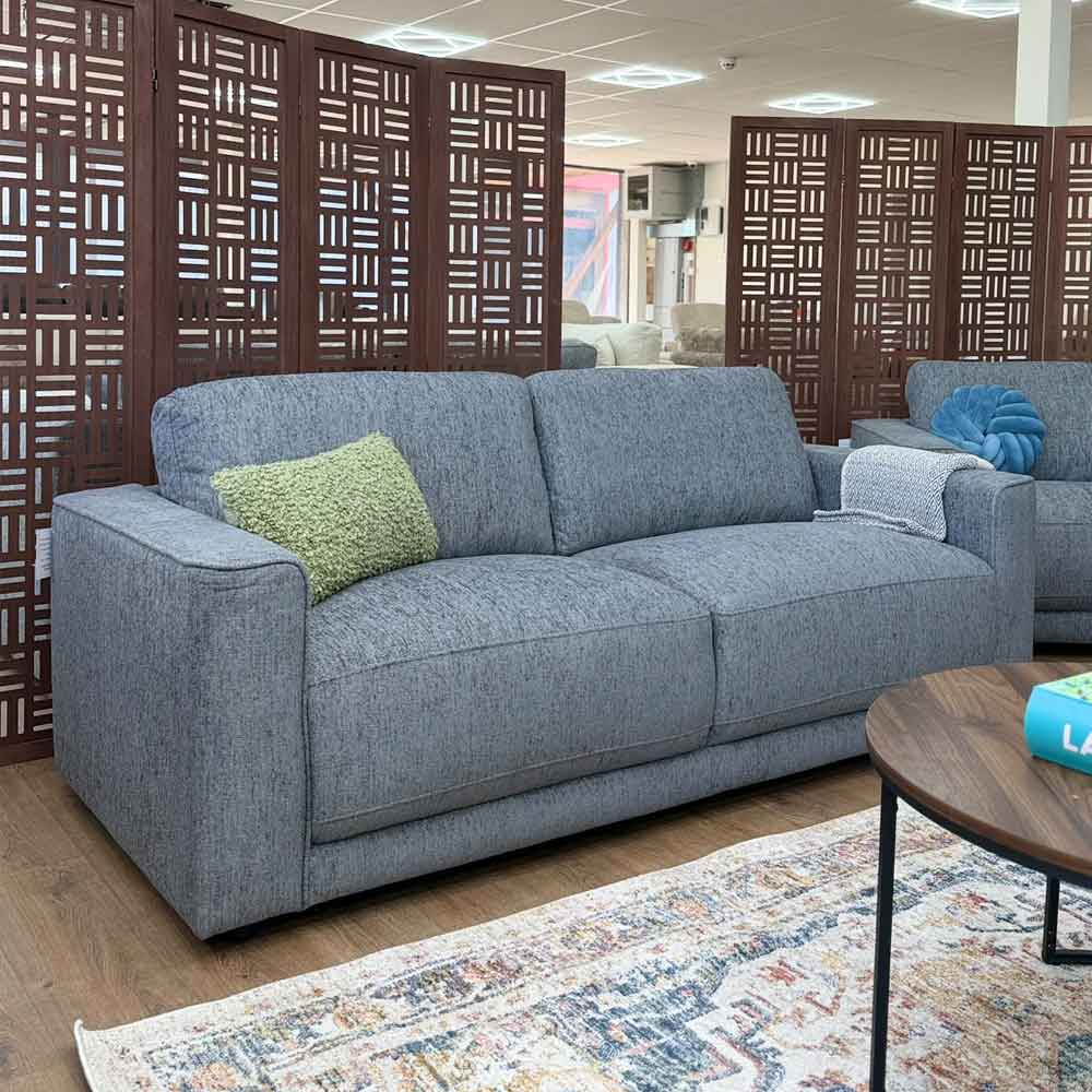Marqen Fabric 3 Seater Sofa in Grey