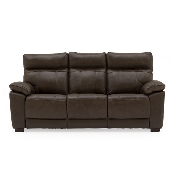 Posit Leather 3 Seater Sofa In Brown