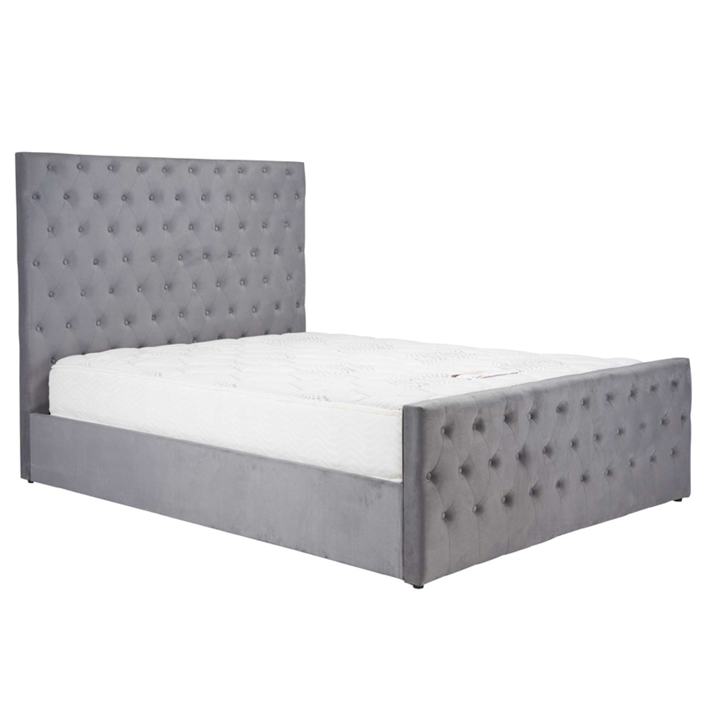 Marquise Fabric Ottoman Storage Super King Size Bed In Grey
