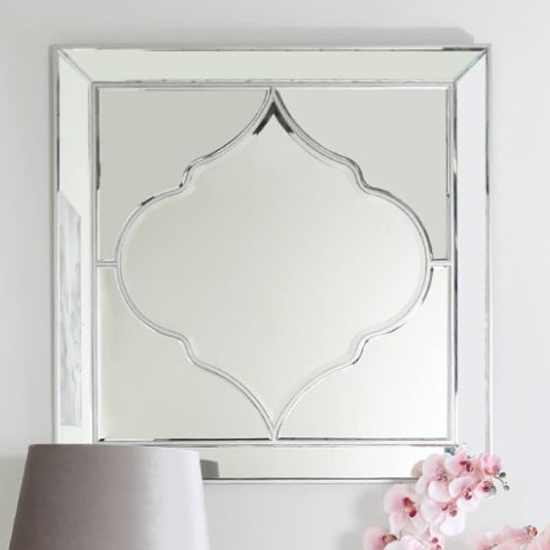 Product photograph of Marrakech Wall Mirror Square In Silver Wooden Frame from Furniture in Fashion